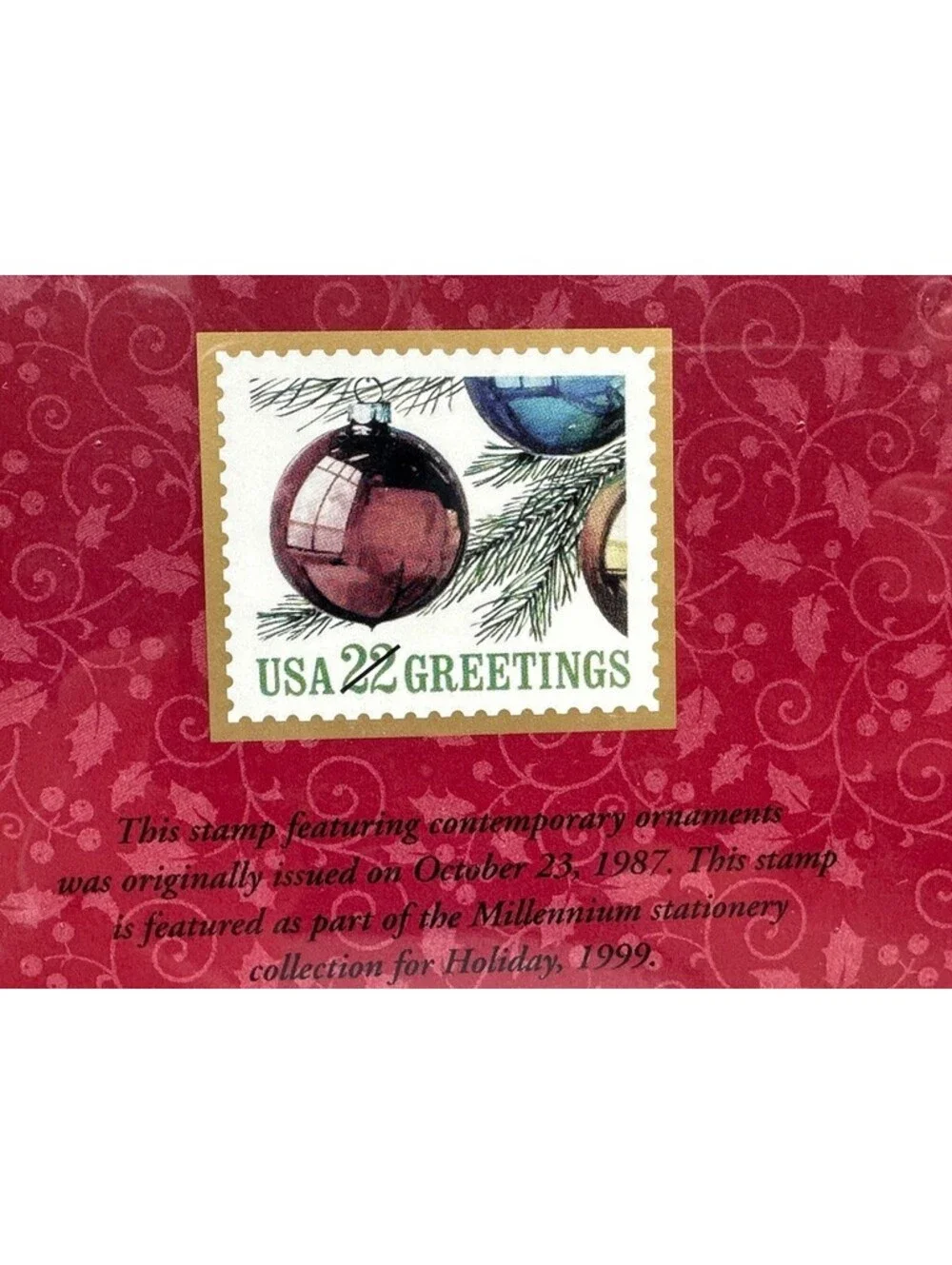 USPS Stationery Folio 20 Sheets 10 Decorative Envelopes Christmas Holiday